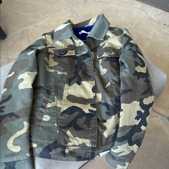 K Zell Blue Lined Camouflage Jacket - Picture 1 of 5